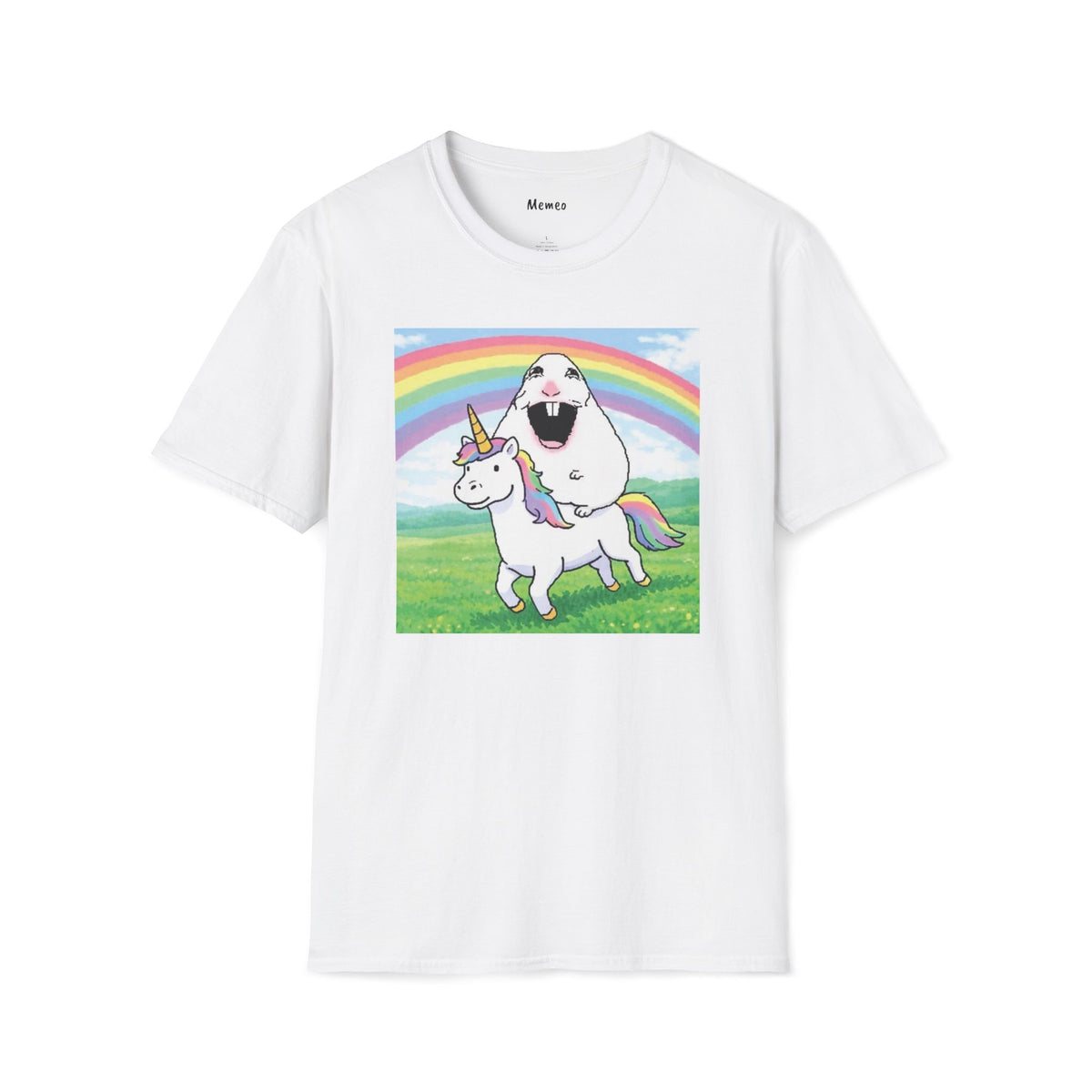 Happy Hamster Riding Unicorn T‑Shirt