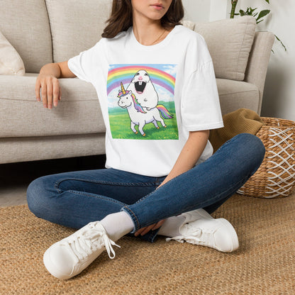 Happy Hamster Riding Unicorn T‑Shirt
